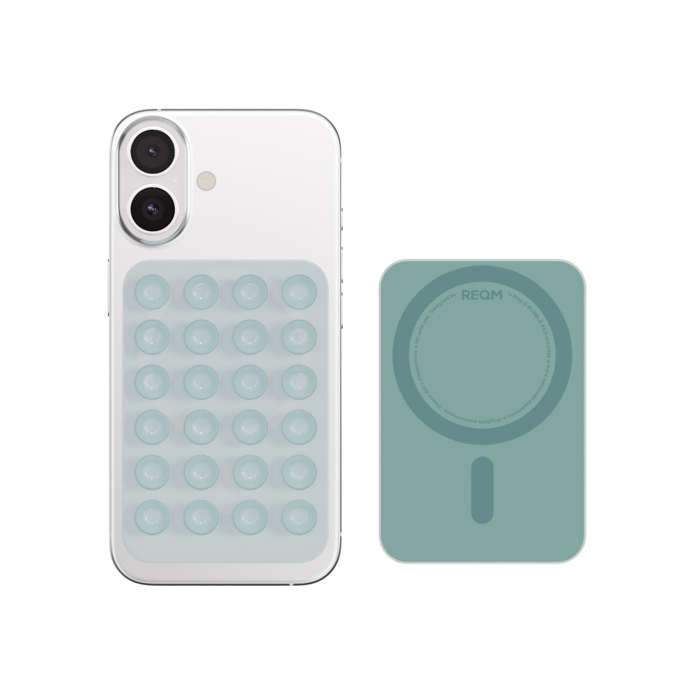 맥큐 실리콘 흡착 뽁뽁이 버블패드 맥세이프 거치대 패드 - 소프트민트